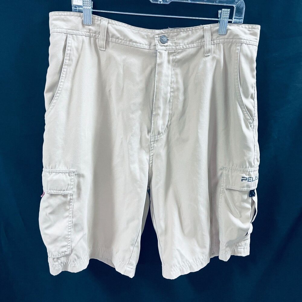 Pelagic Avalon Walk Shorts Beige Size 36 Cargo Style Pockets
